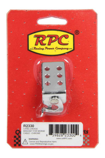 RACING POWER CO-PACKAGED CARB LINKAGE BRACKET MORSE CABLE CHROME RPCR2330