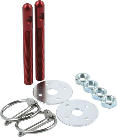 ALLSTAR PERFORMANCE Alum Hood Pin Kit 3/8in Red ALL18481