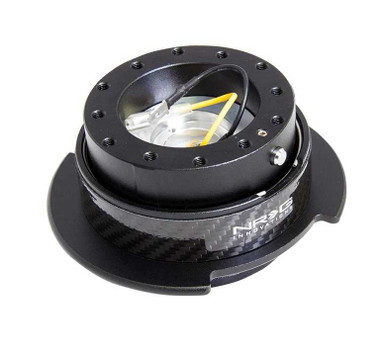 NRG INNOVATION Steering Quick Release Kit 2.5 Black w/ Carbon NRGSRK-250CF