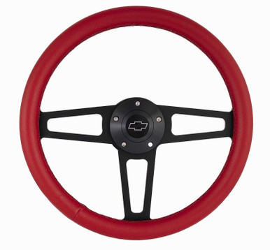 Billet T Series Red Wrap ped Steering Wheel GRT1916R