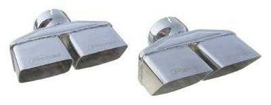 PYPES PERFORMANCE EXHAUST Exhaust Tips Slip Fit 3in Dual Rectangle Slant PYPEVT88