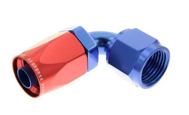 12AN 90Deg Female Alum Hose End Red Blue RHP6090-12-1