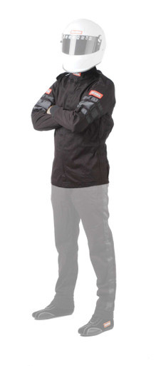 RACEQUIP BLACK JACKET KIDS SINGLE LAYER XXL BLACK TRIM RQP1969997