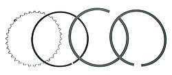 JE PISTONS PISTON RING SET 4.070 MOLY 1/16 1/16 3/16