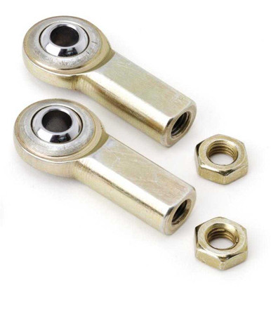 LOKAR 1/4in-28 ROD ENDS W/ NUTS (PAIR) LOKATA-6903