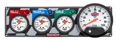QUICKCAR RACING PRODUCTS 3-1 Gauge Panel OP-WT-FP-Tach QRP61-6042