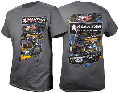 ALLSTAR PERFORMANCE T-Shirt Dark Gray Circle Track Small ALL99901S