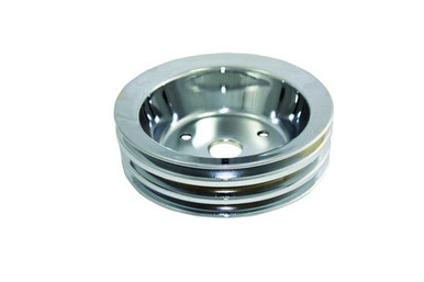 SBC SWP 3 Groove Crank Pulley Chrome SPC8963