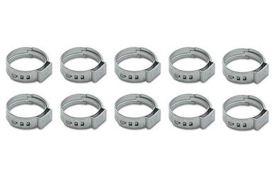 VIBRANT PERFORMANCE STAINLESS STEEL PINCH CL AMPS: 9.4-11.9MM 10 PACK VIB12273