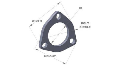 VIBRANT PERFORMANCE 3-bolt Stainless Steel F lange 2.25in I.D. Each VIB1481S