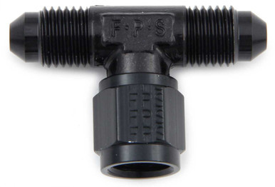 FRAGOLA Fitting #6 Tee Female Swivel On Side Black FRG498203-BL