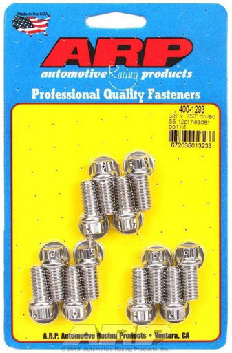 S/S Header Bolt Kit - 3/8 x .750 UHL (12)  ARP400-1203