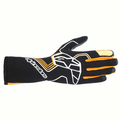 Glove Tech-1 Race V4 Black / Flou Org X-Large ALP3552024-156-XL