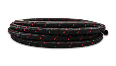 VIBRANT PERFORMANCE 10FT ROLL -6 BLACK RED N YLON BRAIDED FLEX HOSE VIB11966R