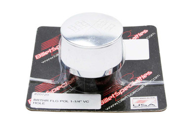 BILLET SPECIALTIES Polished Breather Cross Flags Logo BSP20720
