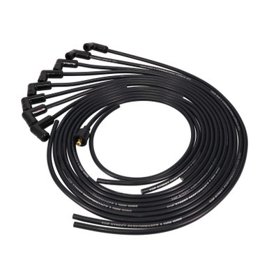 Top Street Performance Top Street Performance Universal Ignition Wires; 8.5mm Black; 90 Deg. Black Ceramic Plug Boots TSP85090BCE