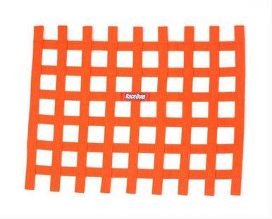 RACEQUIP RIBBON WINDOW NET ORANGE NON-SFI 18IN X 24IN RQP721045