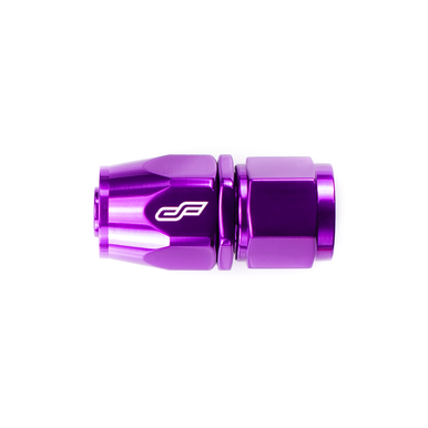 COLOR FITTINGS -06 AN STRAIGHT FEMALE ALUMINUM HOSE END FITTING  - PURPLE COFFHE-06-000-000-PU