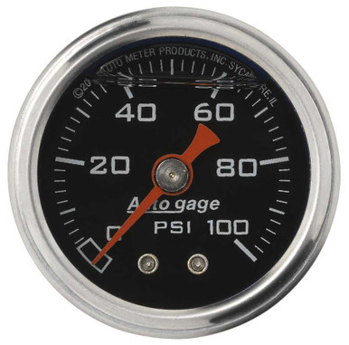 AUTOMETER 1-1/2in Pressure Gauge - 0-100psi - Black Face AMT2174