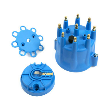 Top Street Performance Top Street Performance Pro Series Distributor Cap and Rotor Kit; 8 Cylinder Male; Blue TSPJM6973BL