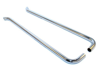 PATRIOT EXHAUST Side Pipes Slant-Style Lake Steel Chrome 70in PEPH1270