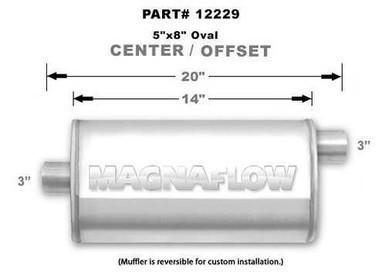 MAGNAFLOW PERF EXHAUST Stainless Steel Muffler MAG12229