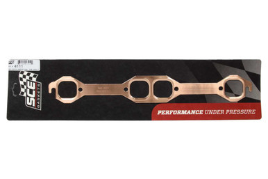 SCE GASKETS 18 Degree SBC Copper Embossed Exhaust Gasket SCE4111