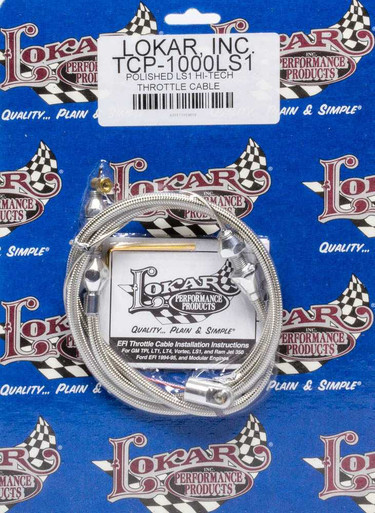 LOKAR Polished LS1 Hi-Tech Throttle Cable LOKTCP-1000LS1