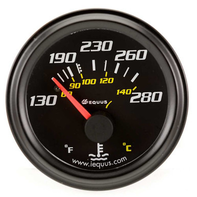 2.0 Dia Water Temp Gauge Black  130-280 EQUE6232