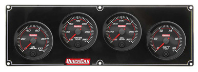 QUICKCAR RACING PRODUCTS REDLINE 4 GAUGE PANEL OP/WT/OT/VOLT QRP69-4027
