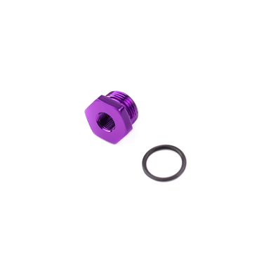COLOR FITTINGS -8 AN ORB PLUG TO 1/8" NPT  - PURPLE COFFPO-08-018-000-PU