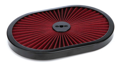 RACING POWER CO-PACKAGED 12IN SUPER FLOW AIR CLEANER RED MESH RPCR2214T
