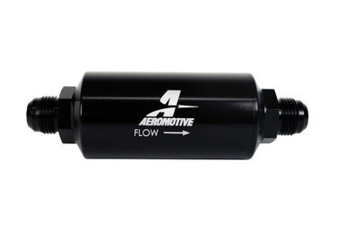 10an Inline Fuel Filter 10 Micron 2in OD Black AFS12387