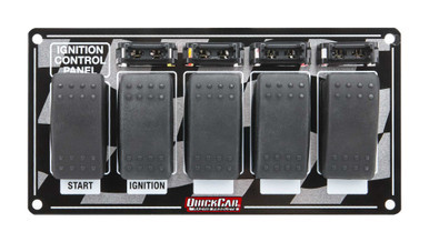 QUICKCAR RACING PRODUCTS IGNITION PANEL W/ ROCKER SWITCHES & FUSES