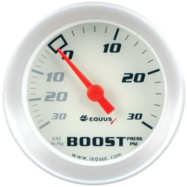 2.0 Dia Vacuum/Boost Gauge Silver 30 HG/30 PS EQUE8257