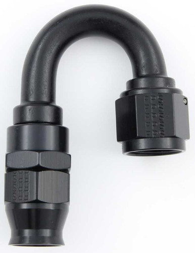 FRAGOLA Hose Fitting #10 180 Deg PTFE Black FRG681810-BL