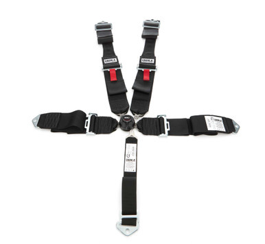 CROW SAFETY GEAR Seat Belts 5 Way Kam Blk Lock 52in Lap PD DB CRW11104DB
