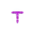 COLOR FITTINGS -03 AN FITTING BULKHEAD TEE  - PURPLE COFBHF-03-T90-000-PU
