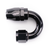 COLOR FITTINGS -08 AN 180 DEGREE FEMALE ALUMINUM HOSE END FITTING  - BLACK COFFHE-08-180-000-BL