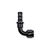 COLOR FITTINGS -08 AN 90 DEGREE FEMALE PUSH-LOC FITTING  - BLACK COFPLF-08-090-000-BL