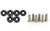 COLOR FITTINGS 6PC LOWEST PROFILE BEAUTY / FENDER WASHER KIT (M6)  - BLACK COFLPW-M6-WSH-000-BL