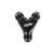 COLOR FITTINGS -12 AN FITTING Y BLOCK UNION  - BLACK COFYBU-12-012-012-BL