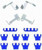 RACING POWER CO-PACKAGED Blue Race Car Wire Loom Set RPCR9370