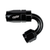 COLOR FITTINGS -08 AN 150 DEGREE FEMALE ALUMINUM HOSE END FITTING  - BLACK COFFHE-08-150-000-BL
