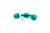 COLOR FITTINGS -06 AN 45 DEGREE FEMALE ALUMINUM HOSE END (PTFE)  - TEAL COFFPE-06-045-000-TL