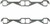 FEL-PRO SB Chevy Exhaust Gaskets SQUARE LARGE RACE PORTS FEL1405