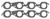 SCE GASKETS BBC EXHAUST GASKET SET SMALL ROUND PORT SCE413180