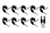 VIBRANT PERFORMANCE CUSHION CLAMPS FOR 1/2IN (-8AN) HOSE - PACK OF 10 VIB17192