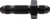ALLSTAR PERFORMANCE Straight Bulkhead Black -3 ALL50092