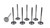 DEL WEST 11/32 Exhaust Valves - 1.600 DELEV1600-2T-CRST-8